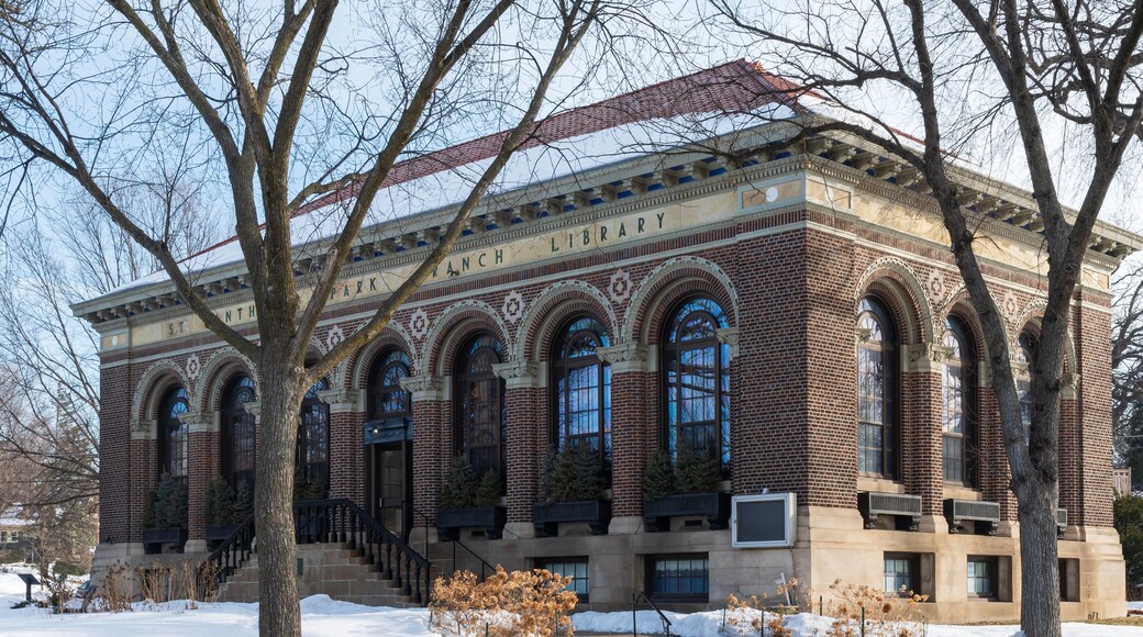 landmark st paul public library st anthony park branch a carnegie library of beaux arts architecture in st anthony park minnesota