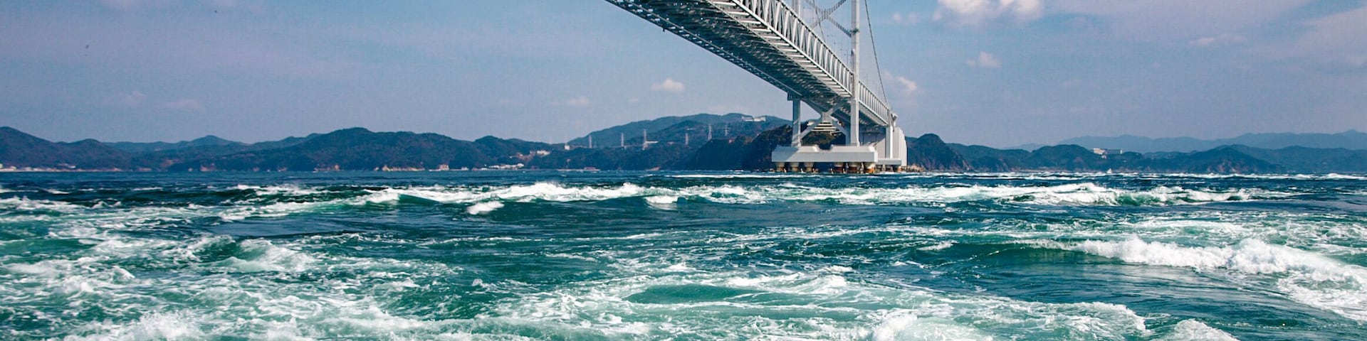 The world largest whirling waves in Naruto Channel, Japan 大鳴門橋の渦潮