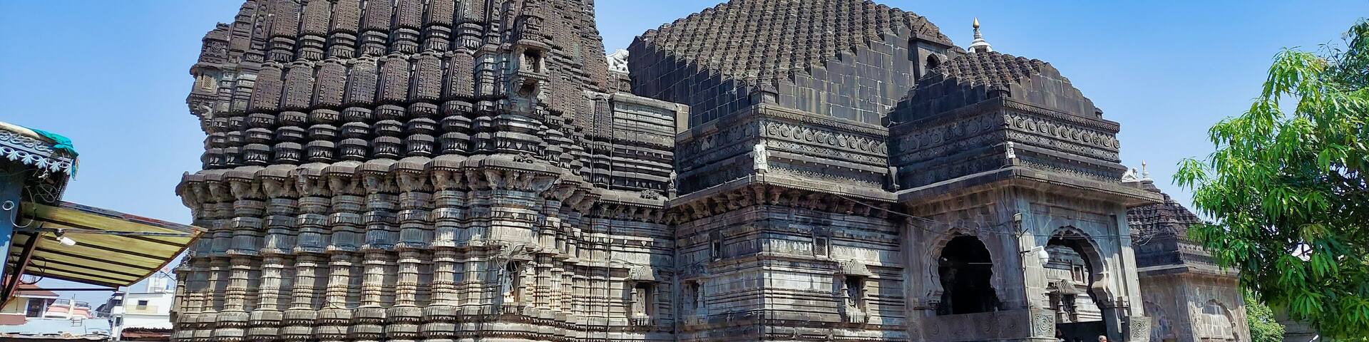 Black stone building of Trimbakeshwar Shiva Jyotirlinga or Jyotirling Temple
