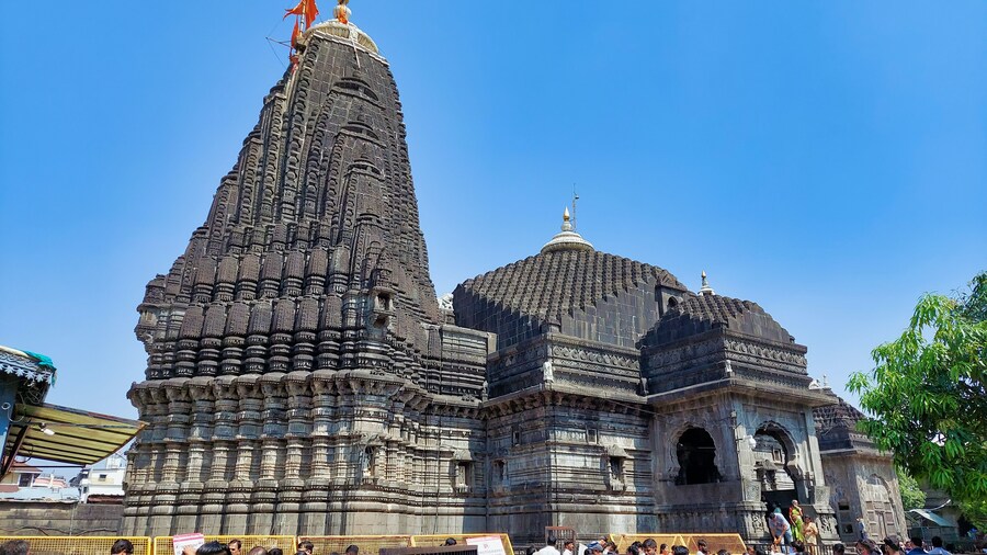 Black stone building of Trimbakeshwar Shiva Jyotirlinga or Jyotirling Temple