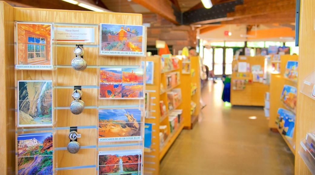Zion nasjonalpark som viser shopping og innendørs