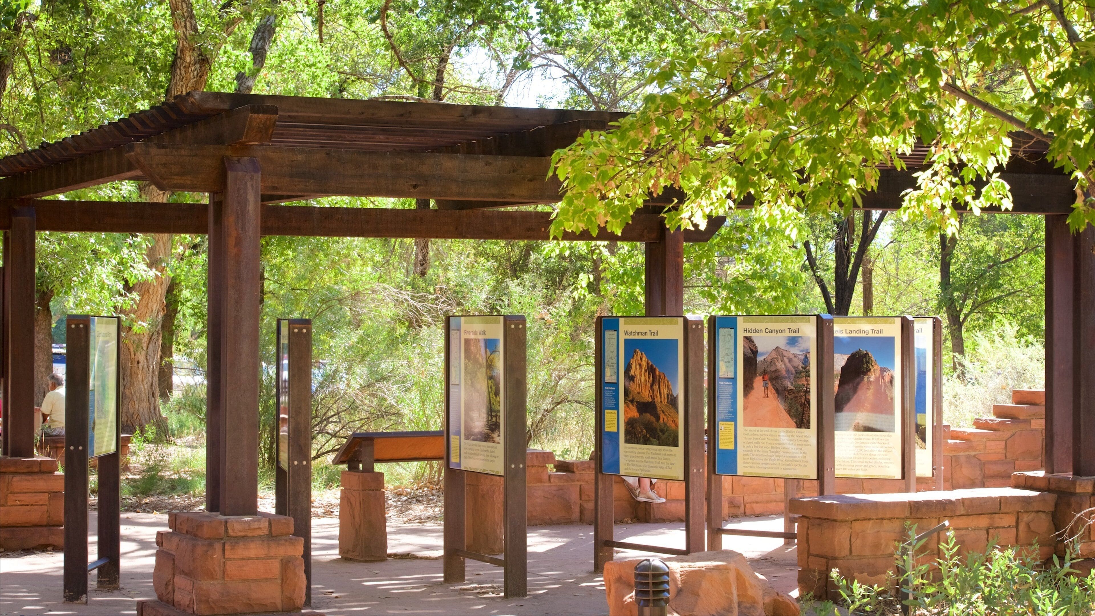 Zion Canyon Visitor Center which includes signage