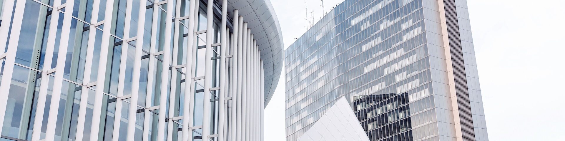 Citiscape view of the modern Luxembourg district with the magnificent futuristic architecture of the Philharmonic Theatre Hall