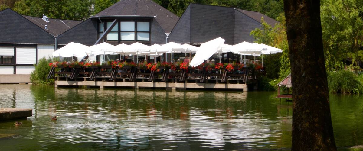 Luxembourg showing a lake or waterhole and a pond