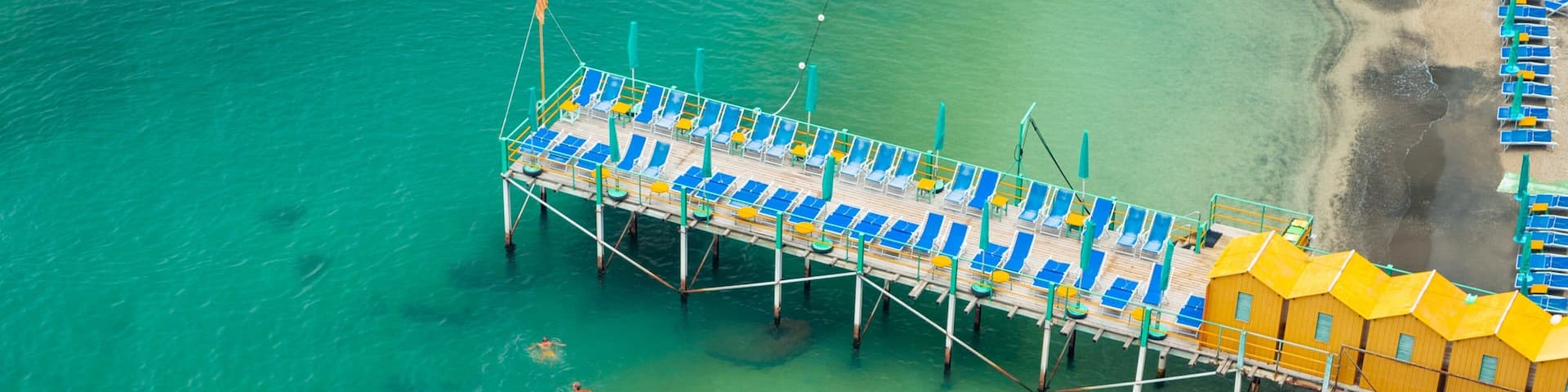 Sorrento Lift showing general coastal views and swimming as well as a small group of people