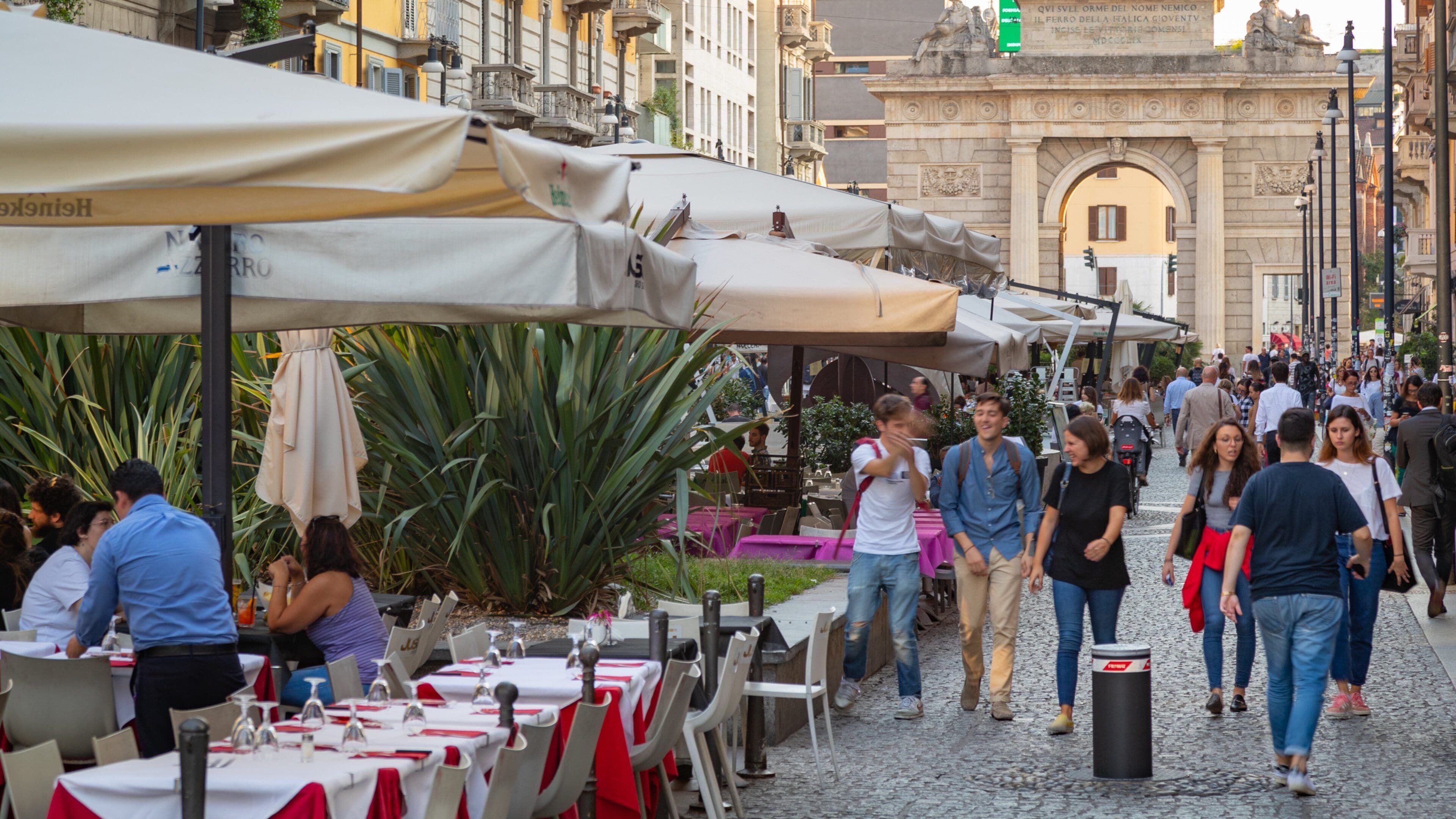 Corso Como which includes a city and street scenes as well as a small group of people