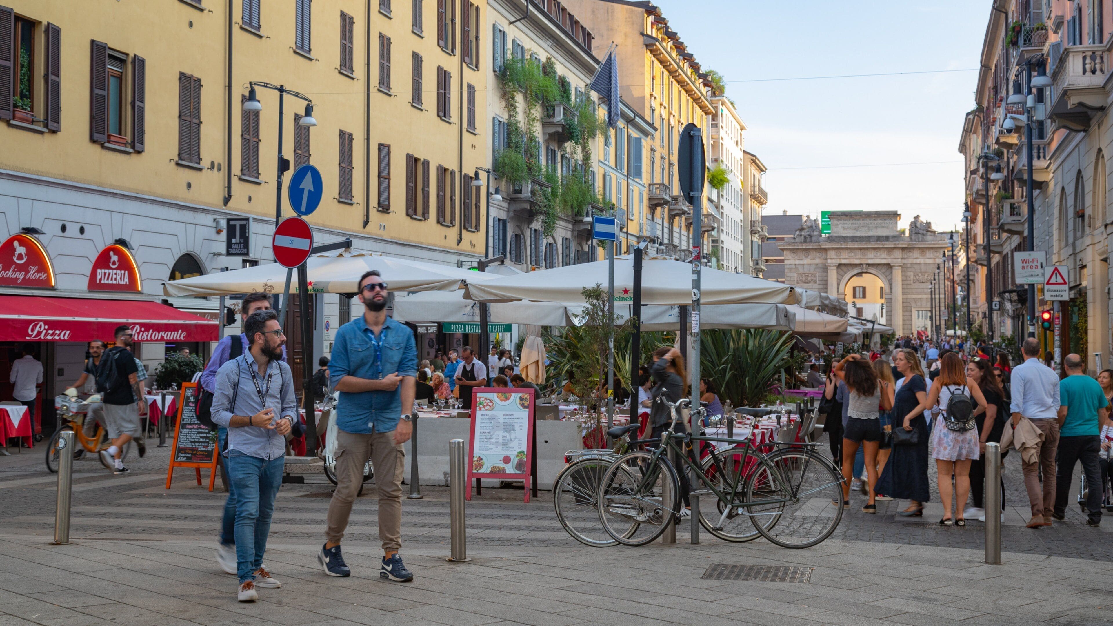 Corso Como which includes a city and street scenes as well as a small group of people
