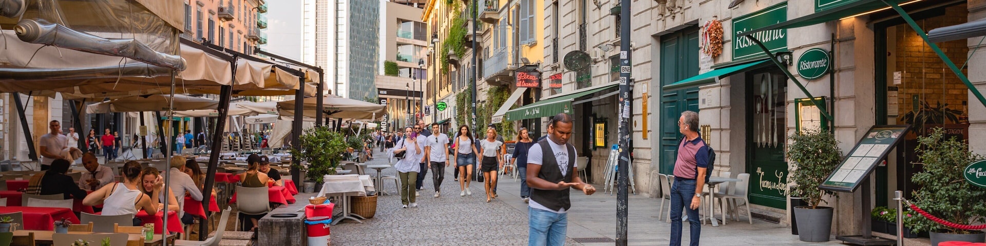 Corso Como showing a city and street scenes as well as an individual male