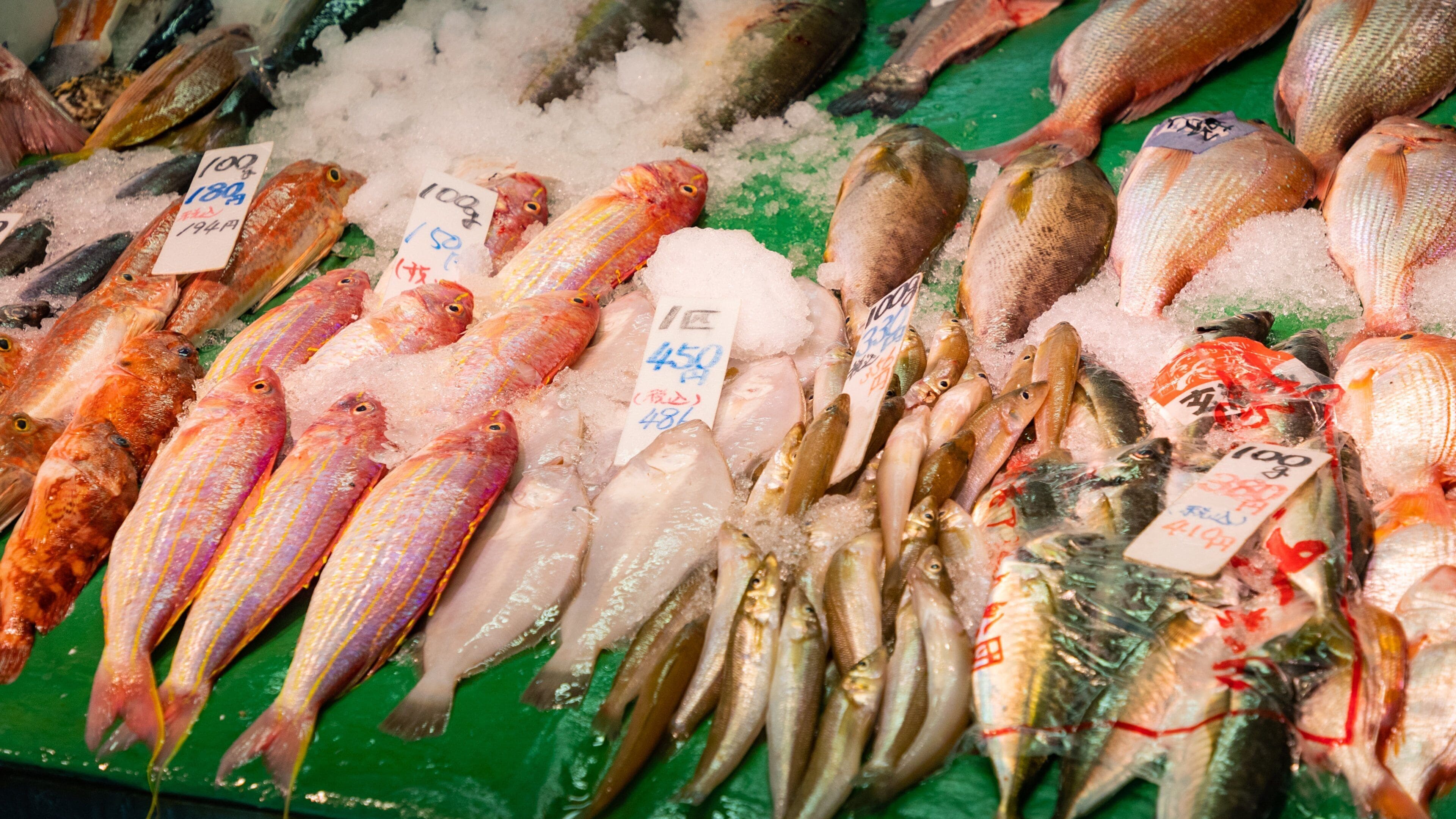 Yanagibashi Rengo Market which includes markets, signage and food