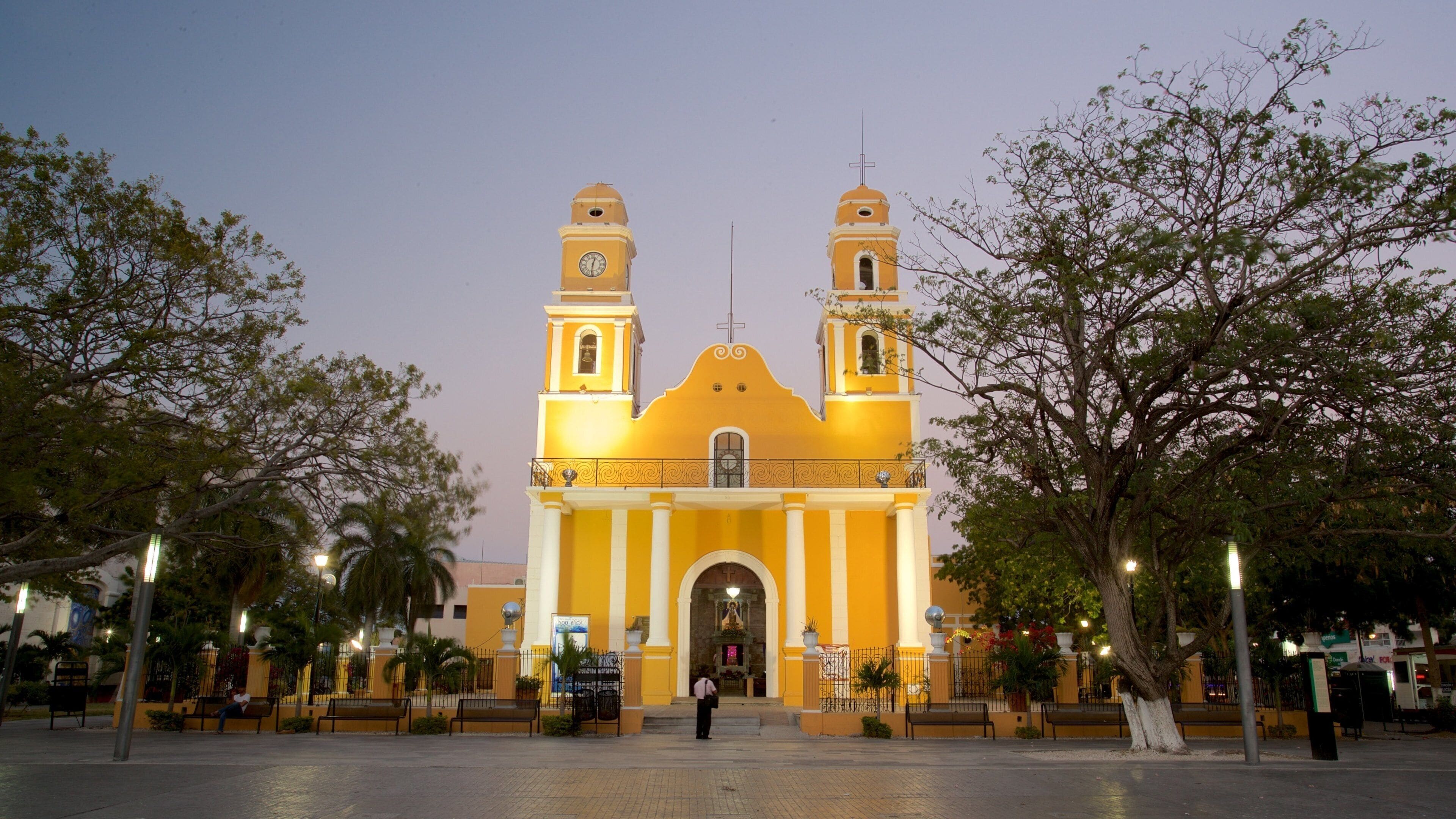 A church with two towers and a large arched entrance.