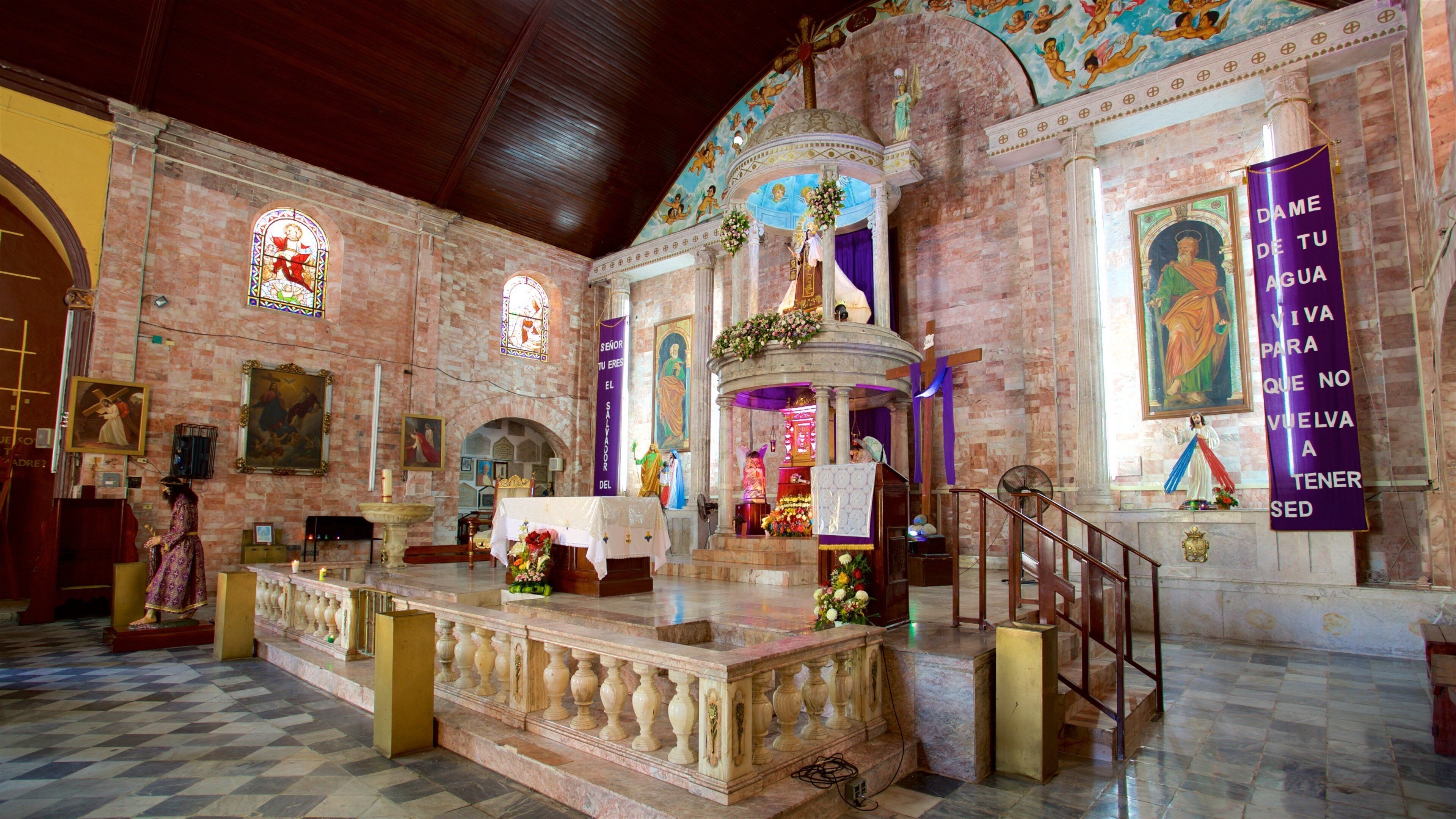 Our Lady of Carmen Church featuring interior views, heritage elements and a church or cathedral