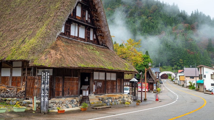 Nanto which includes a small town or village and heritage elements