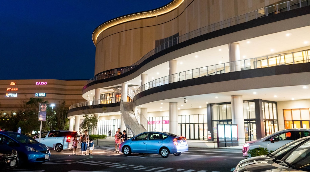 Aeon Mall Chiba featuring night scenes