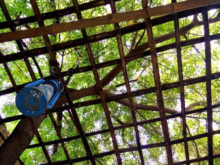 The blue lamp stands out so beautifully! Hill fort - Kesroli is an amazing property to chill out with you friends and family but please do not visit the fort in summers... rest, staying here is a bliss... its like going back to the era of kings and queens!
#Blue
#Blue lamp
#rustic blue
#Blue love
#Pop out blue