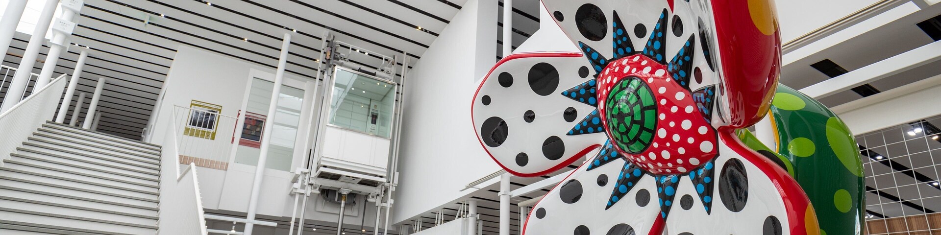 Karuizawa New Art Museum featuring interior views and art