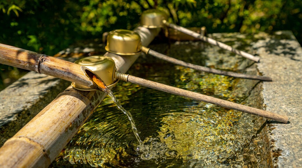 Nakashima Shrine which includes heritage elements and a fountain