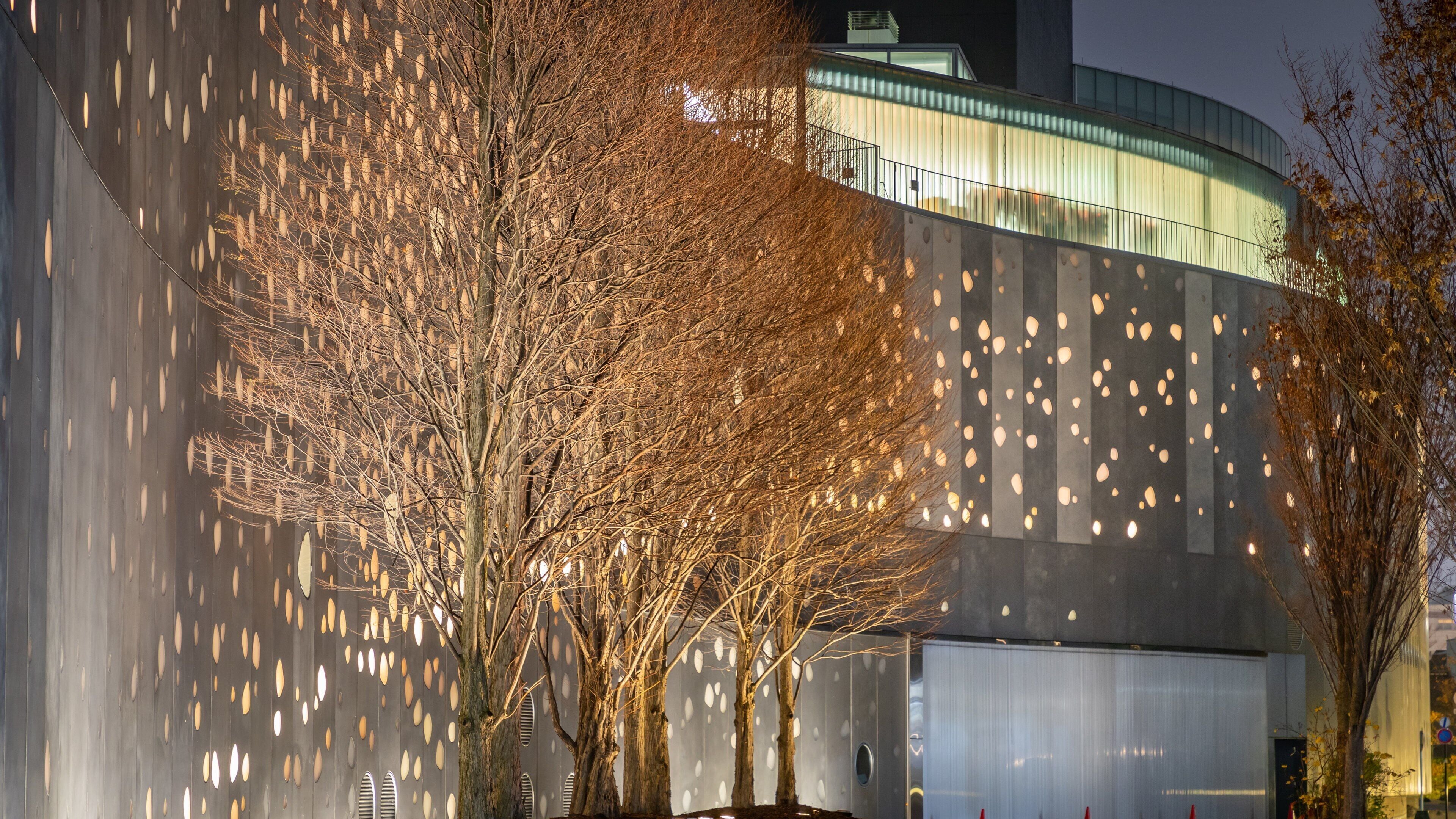 Matsumoto Performing Arts Center which includes night scenes