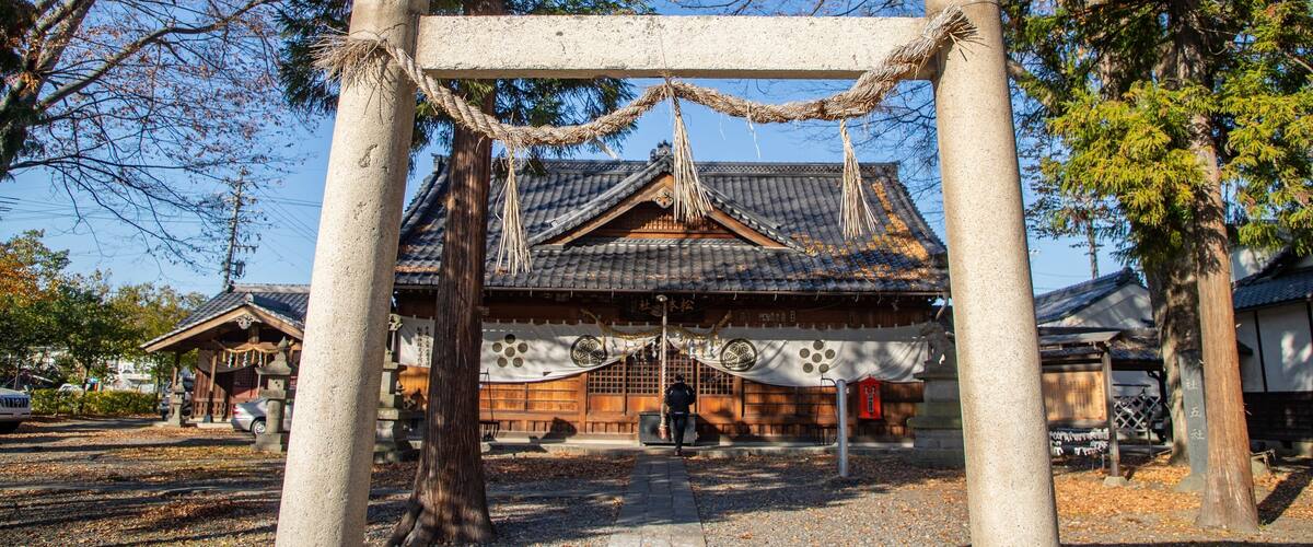 Matsumoto Shrine featuring a temple or place of worship and heritage elements