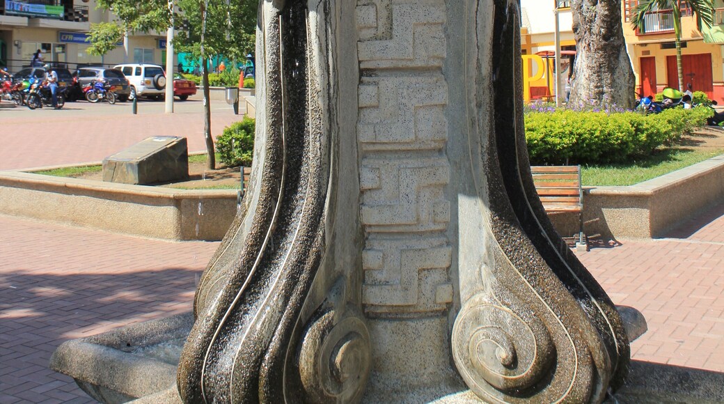 Fuente del parque principal. San Jerónimo, Antioquia, Colombia.