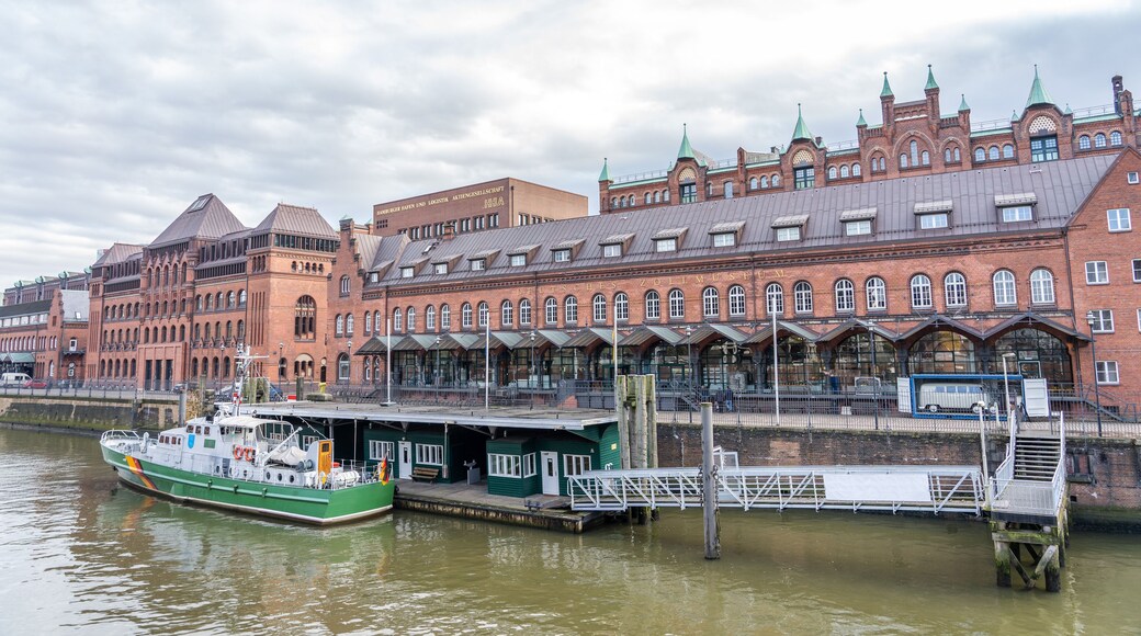 A ship to Oldenburg before German Customs Museum, Deutsches Zollmuseum on Zollkanal