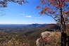 Caesars Head State Park in upstate South Carolina during the fall. Notice the telescope to view the counties of Greenville and Pickens and Table Rock Mountain.