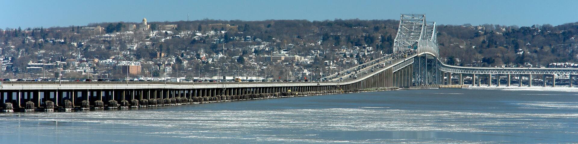 Winter Scene of the Tappan Zee Bridge, Nyack on the Hudson, NY