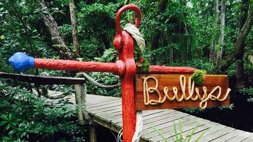 One of the three hotels and restaurants on Kosrae, the Pacific Treelodge is nestled within the mangroves of the Mutunnenea Channel. Bully's restaurant offers local Kosraen specialties as well as Italian eggplant dishes compliments of the owner, Maria. Try the earthy mangrove crab special or the "Bully burger". Stop by on Tuesday for a movie screening. #kosrae #offthebeatenpath