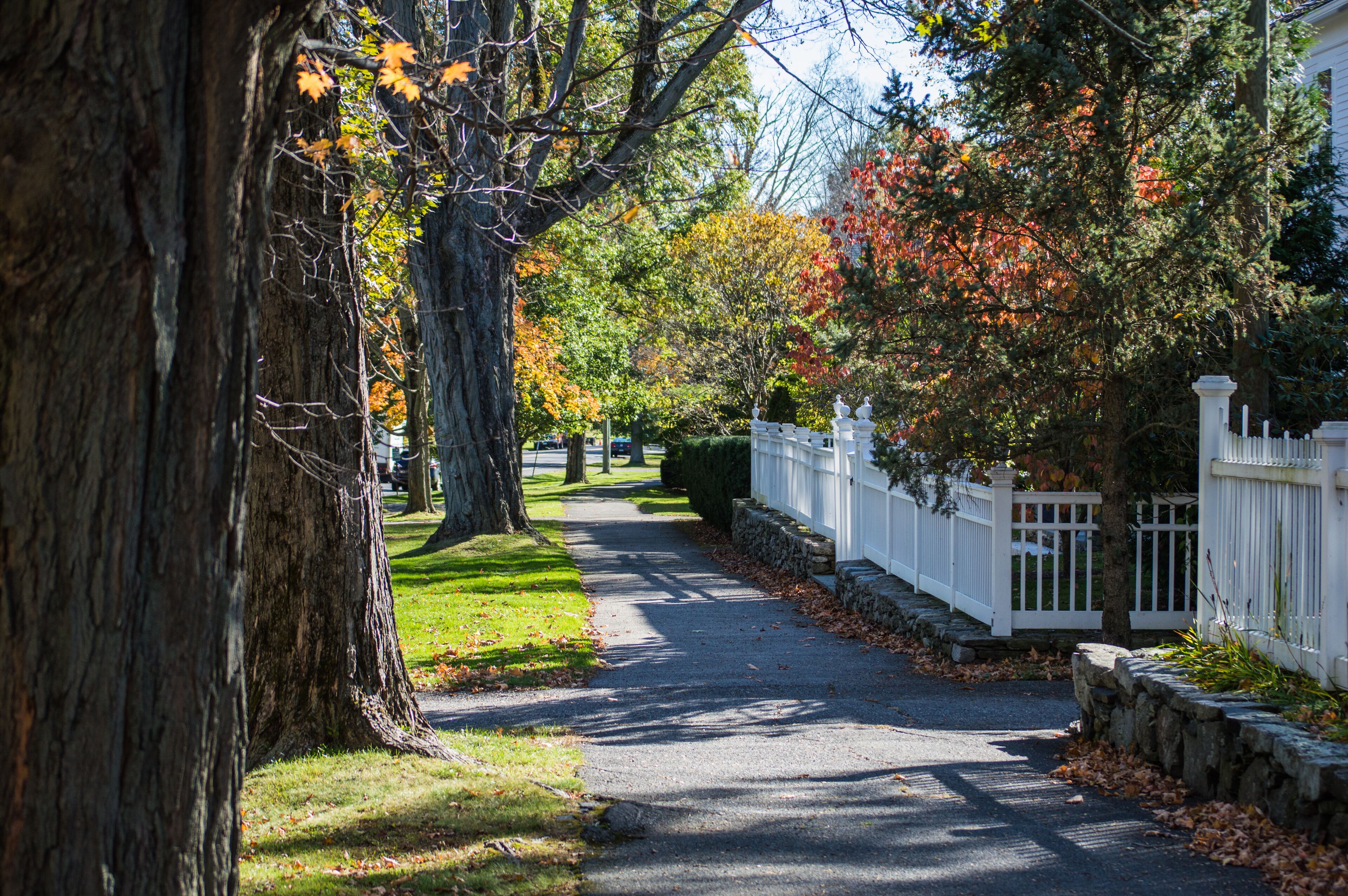 Walkway Through Historic Town