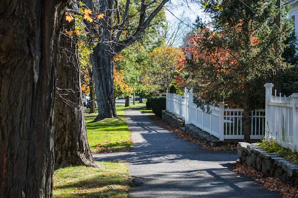 Walkway Through Historic Town
