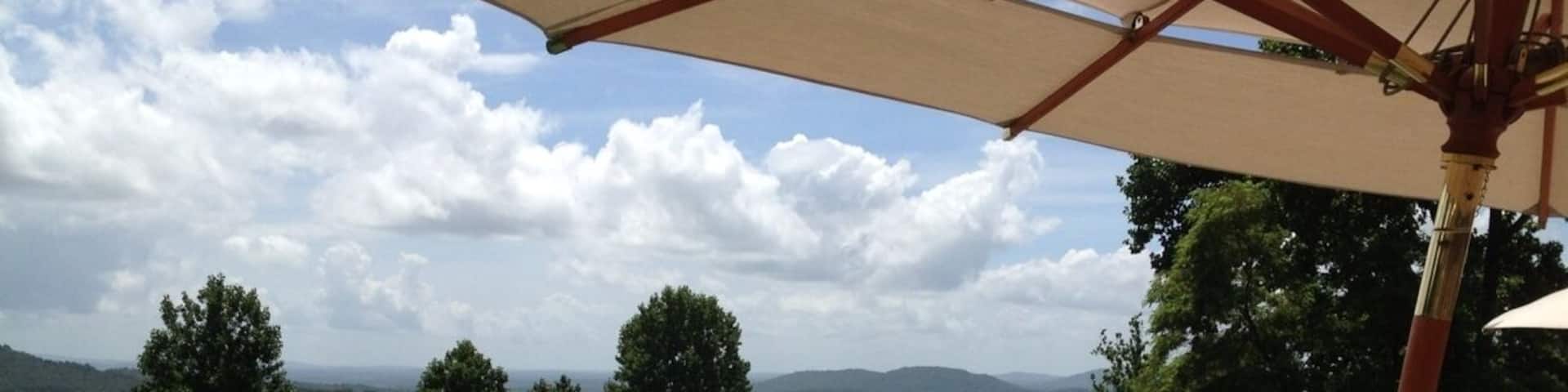 Relaxing at the winery enjoying the view.