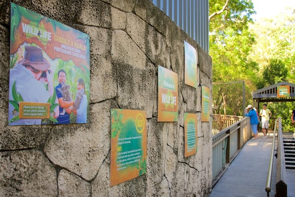 WILD LIFE Hamilton Island showing signage as well as a small group of people