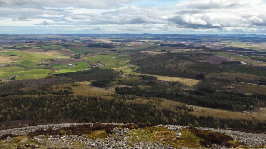 A stunning view eastwards over Aberdeenshire from the top of our local hill Bennachie