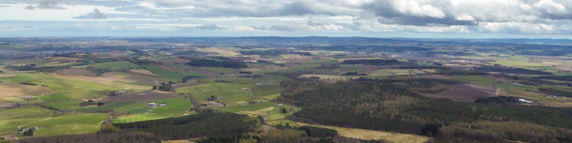 A stunning view eastwards over Aberdeenshire from the top of our local hill Bennachie