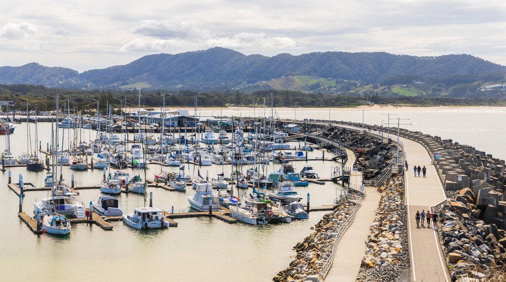 Muttonbird Island Nature Reserve featuring a bay or harbor and landscape views