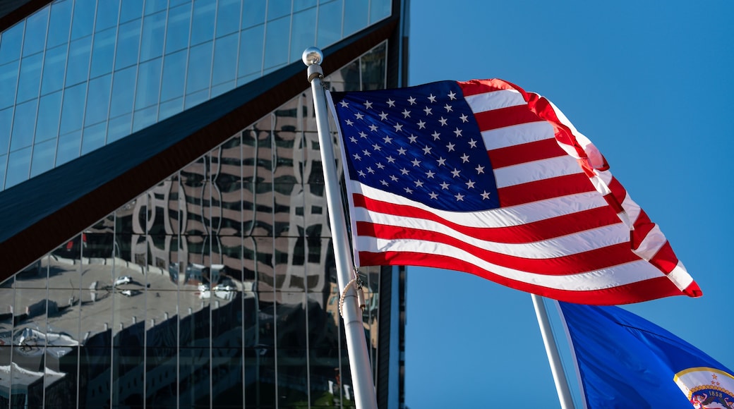 Flags Flying by U.S. Bank Stadium