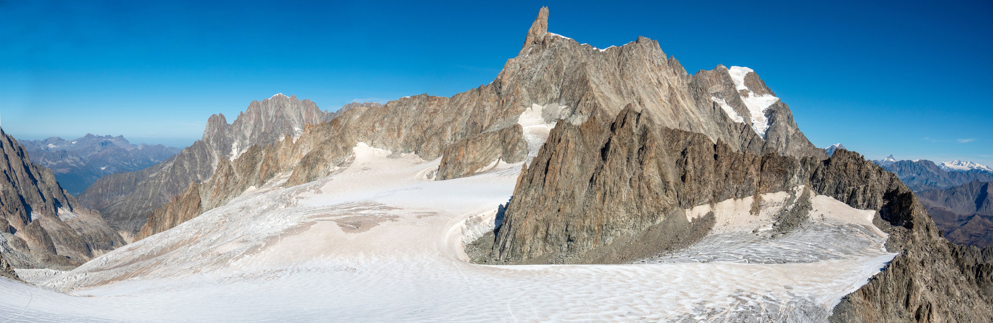 Courtmayeur Italy Skyway Monte Bianco  Montblanc Way to Punta Helbronner l in Aosta Valley region of Italy.  