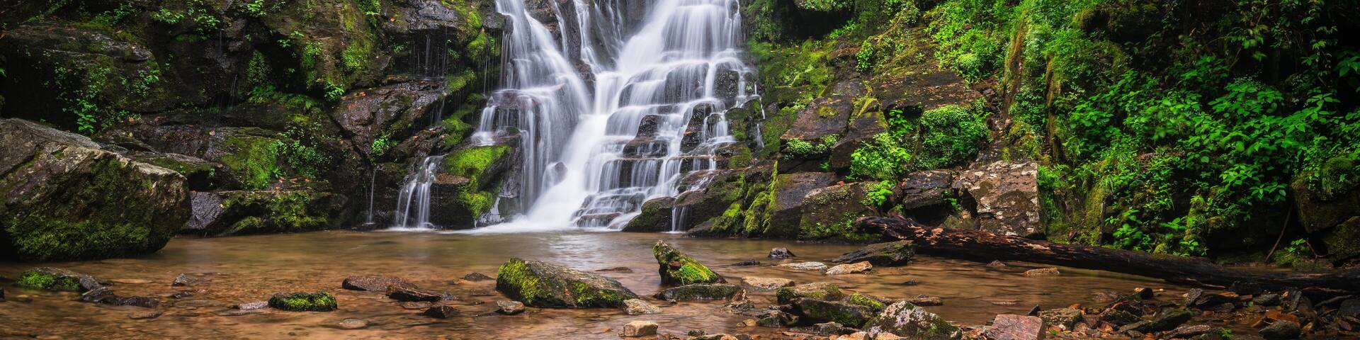 North Carolina Waterfall near Rosman and Brevard - Eastatoe Falls