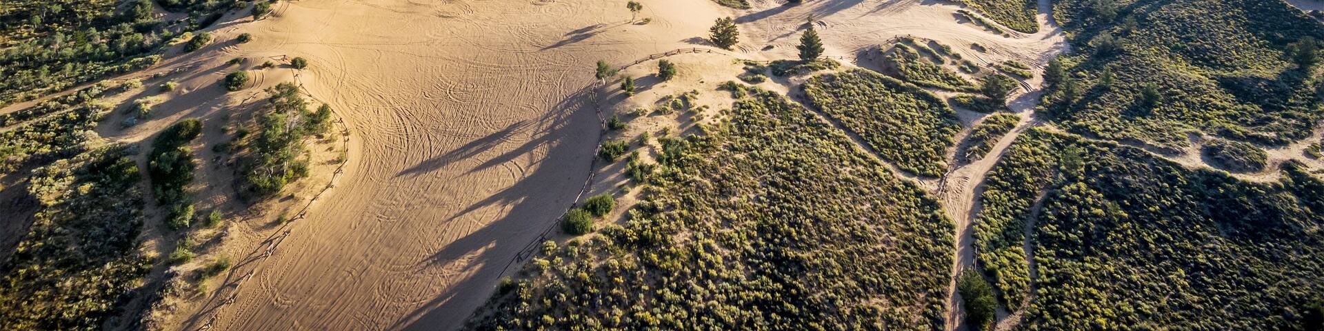 off road trails on sand dunes
