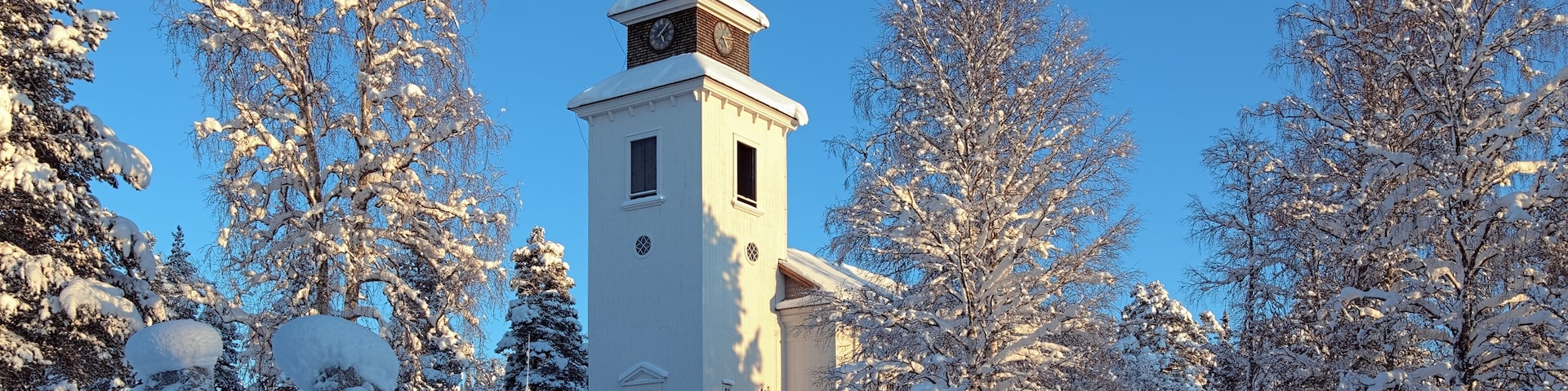 Vilhelmina Church in winter, Sweden