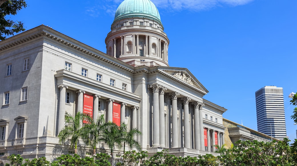 Singapore - December 4,2016: National Gallery, art museum in a restored historical municipal building.