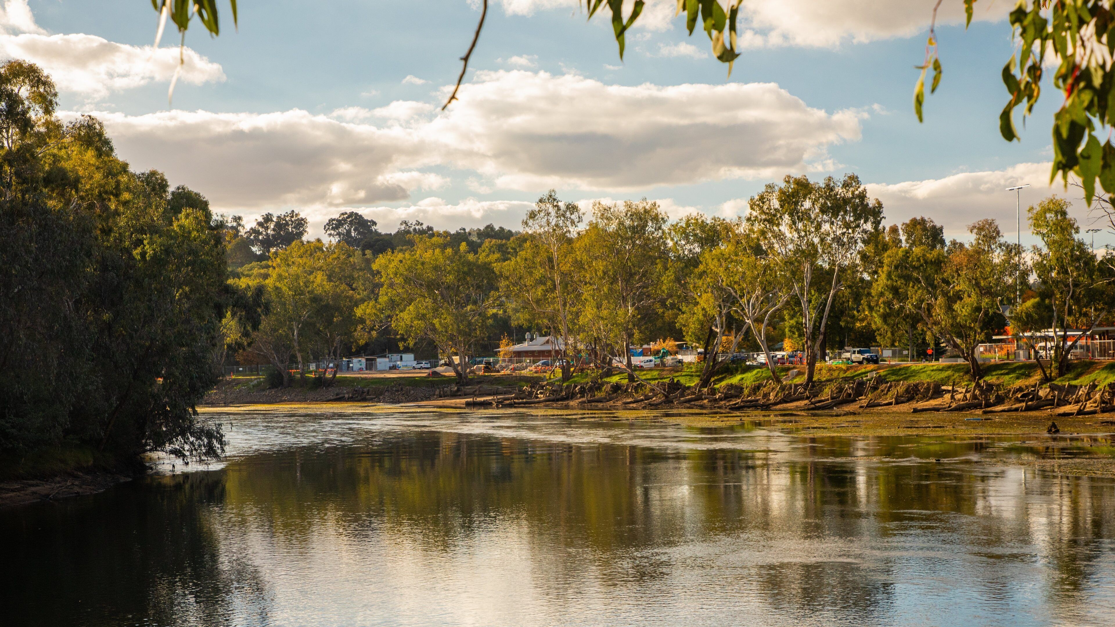 Noreuil Park which includes a pond