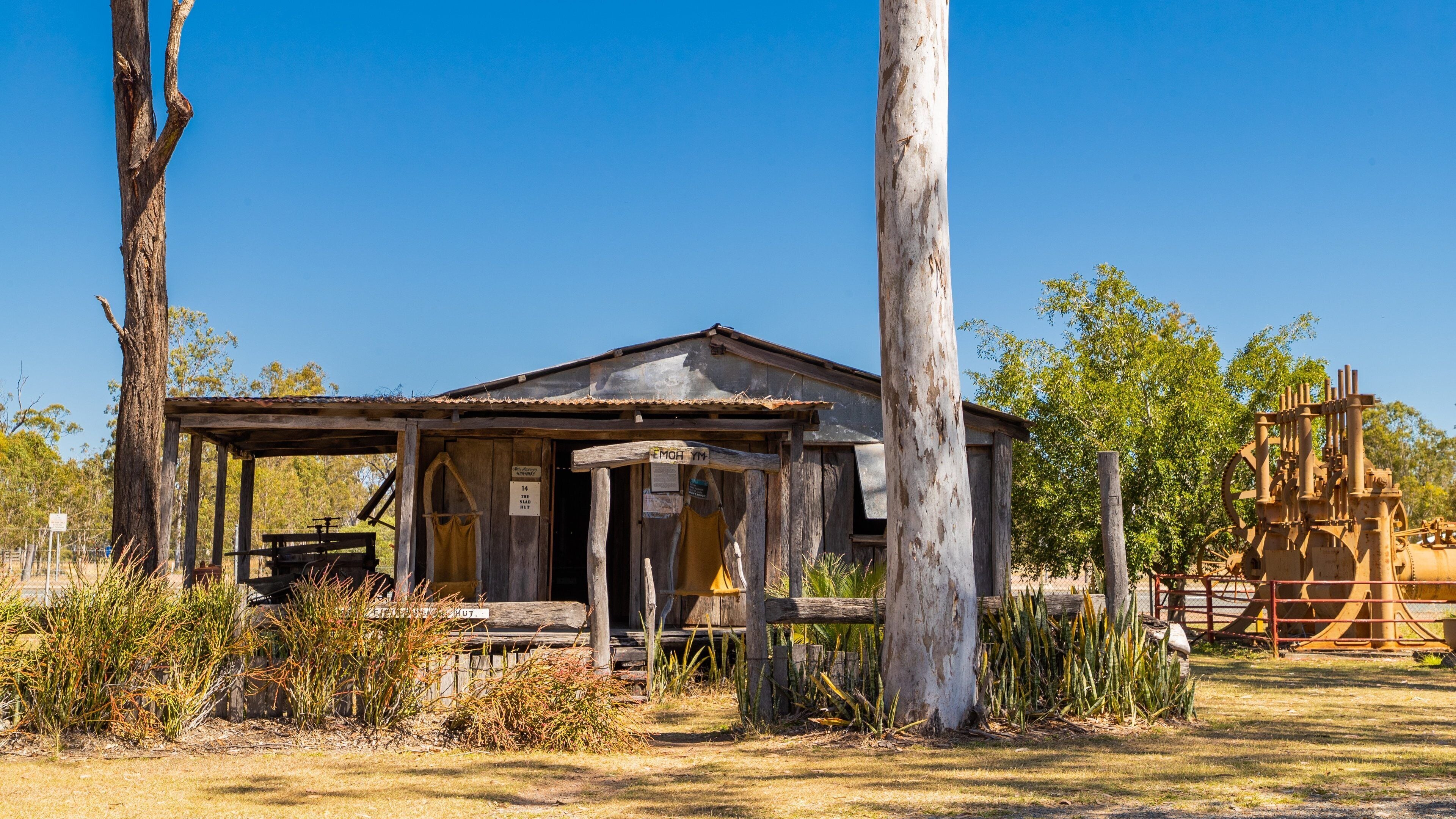 Calliope River Historical Village showing farmland