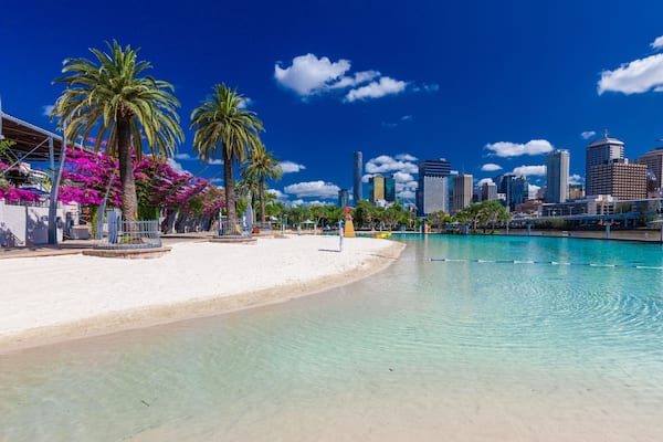Streets Beach in South Bank Parkland, Brisbane, Australia