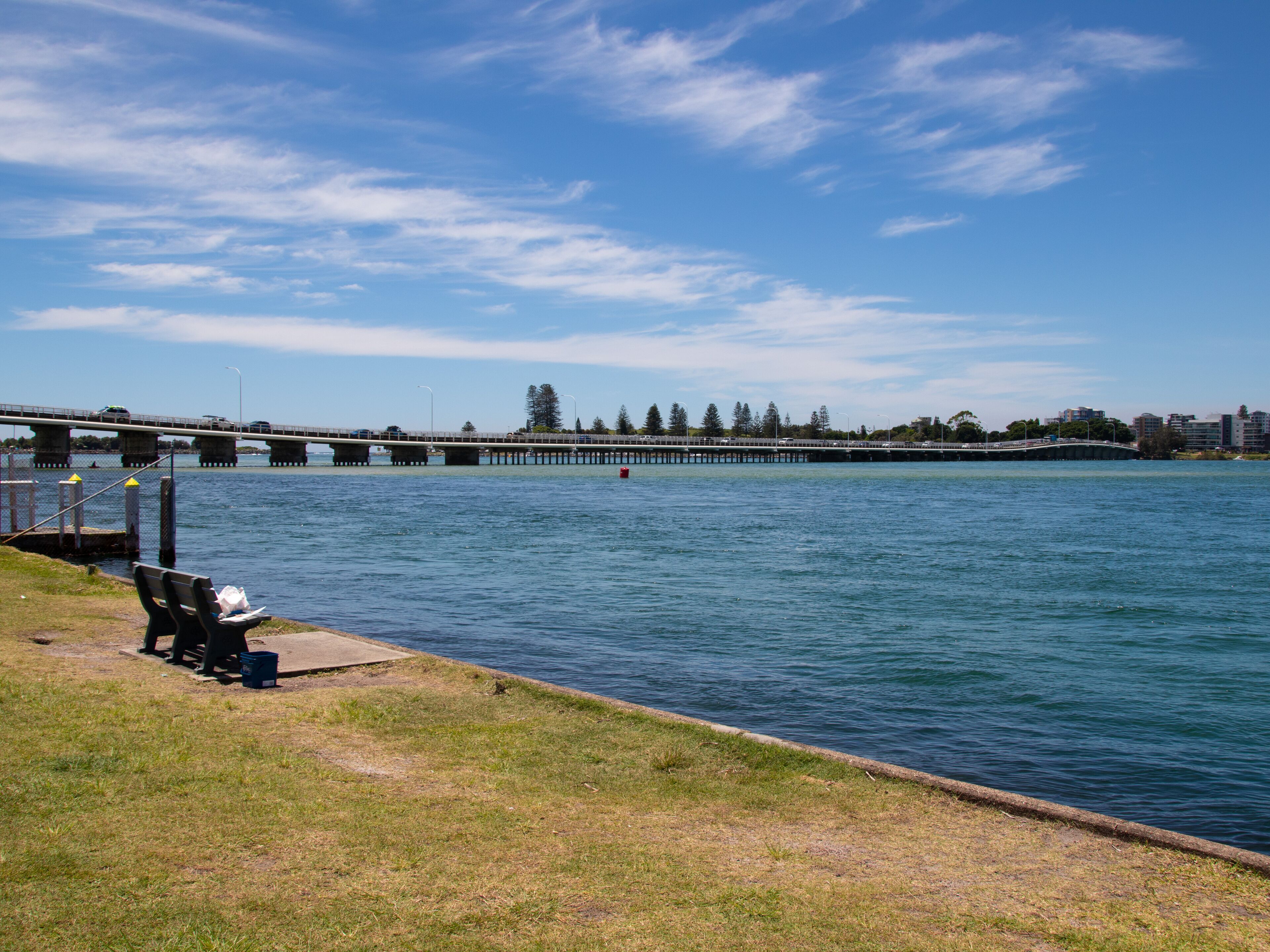 Beautiful views of Wallis Lake in Forster Beach NSW Australia