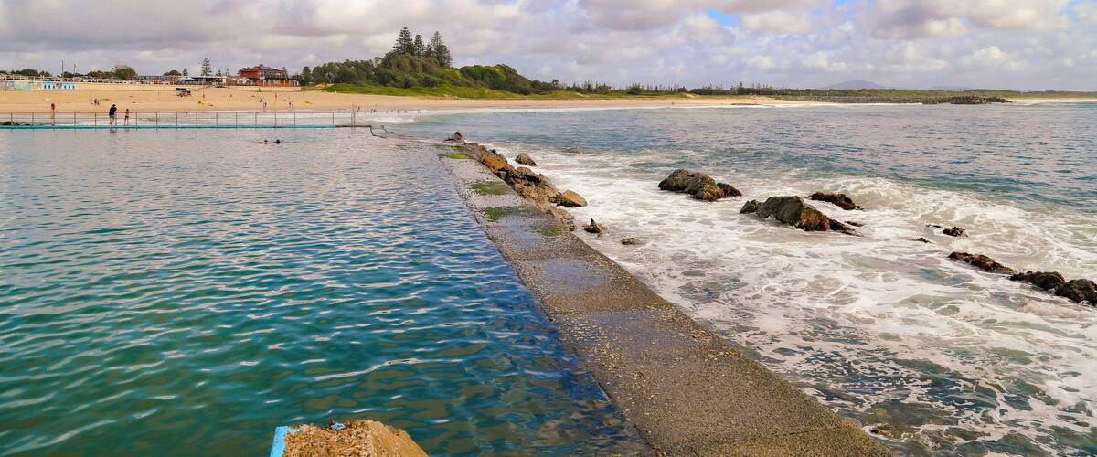 Edge of the Ocean Baths at Forster NSW Australia