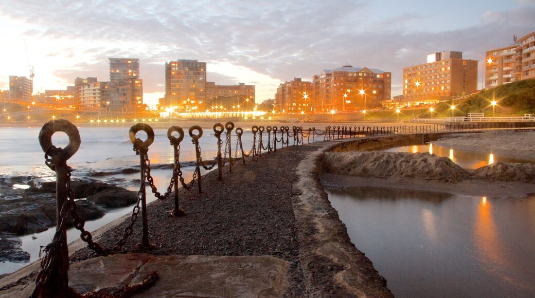 Newcastle som viser udsigt over kystområde