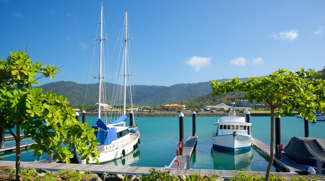 Port of Airlie som omfatter en bugt eller havn