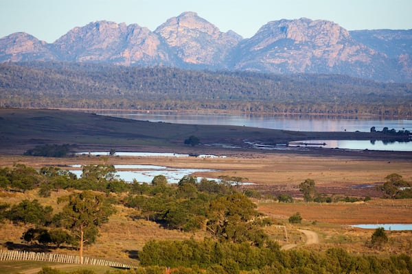 Devil’s Corner Cellar Door which includes tranquil scenes, a river or creek and landscape views