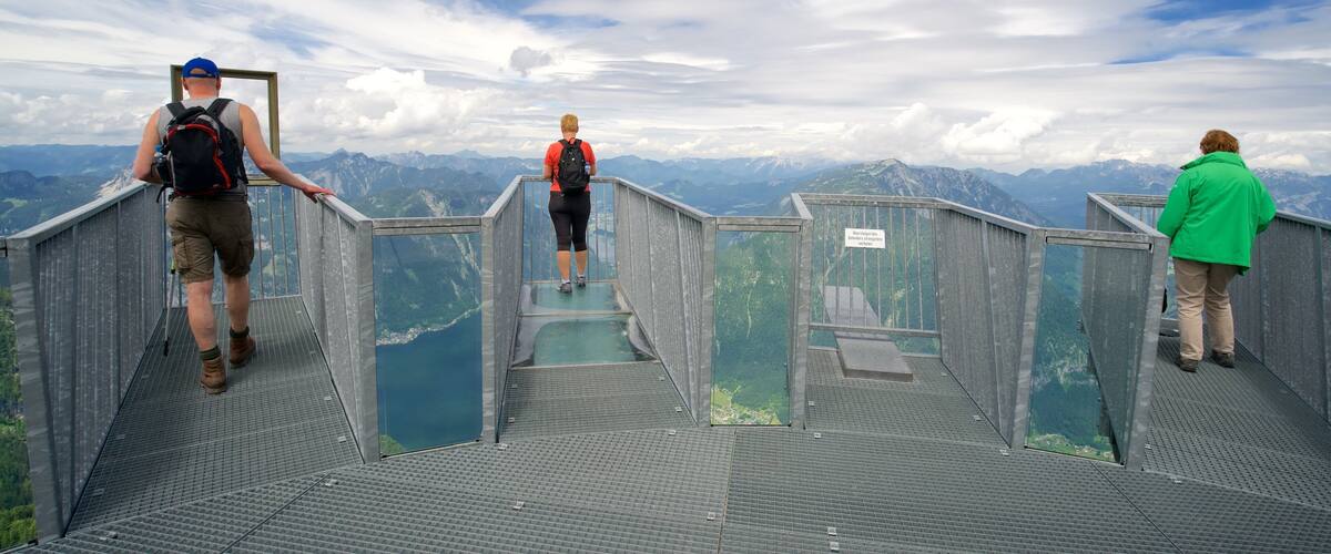 Dachstein Krippenstein showing views as well as a small group of people