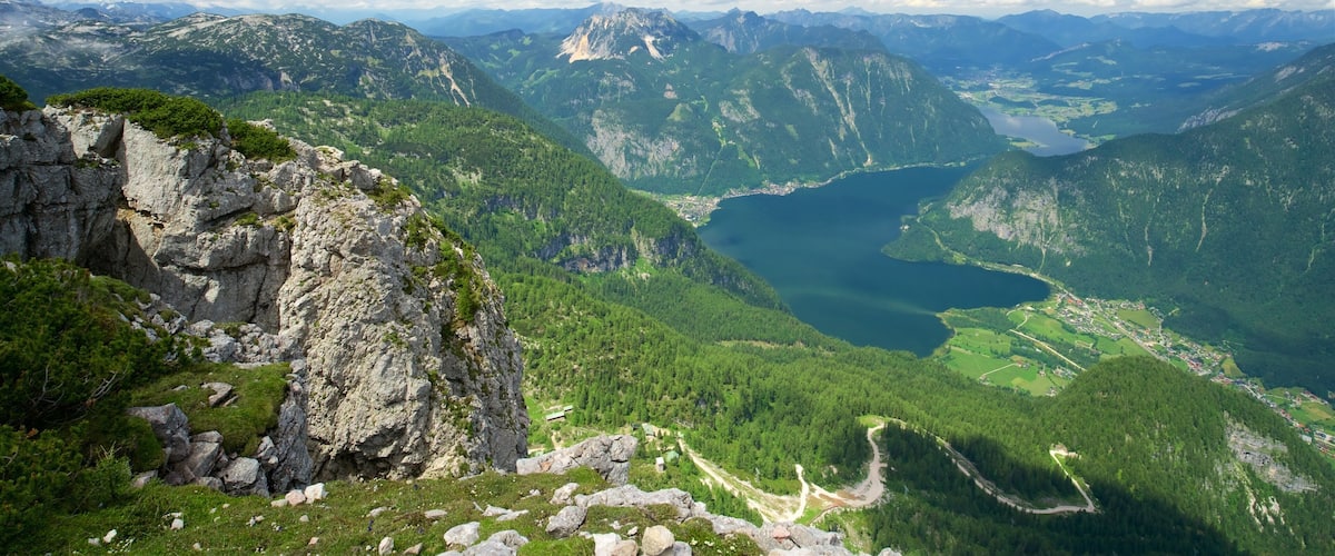 Dachstein Krippenstein featuring a lake or waterhole, tranquil scenes and landscape views